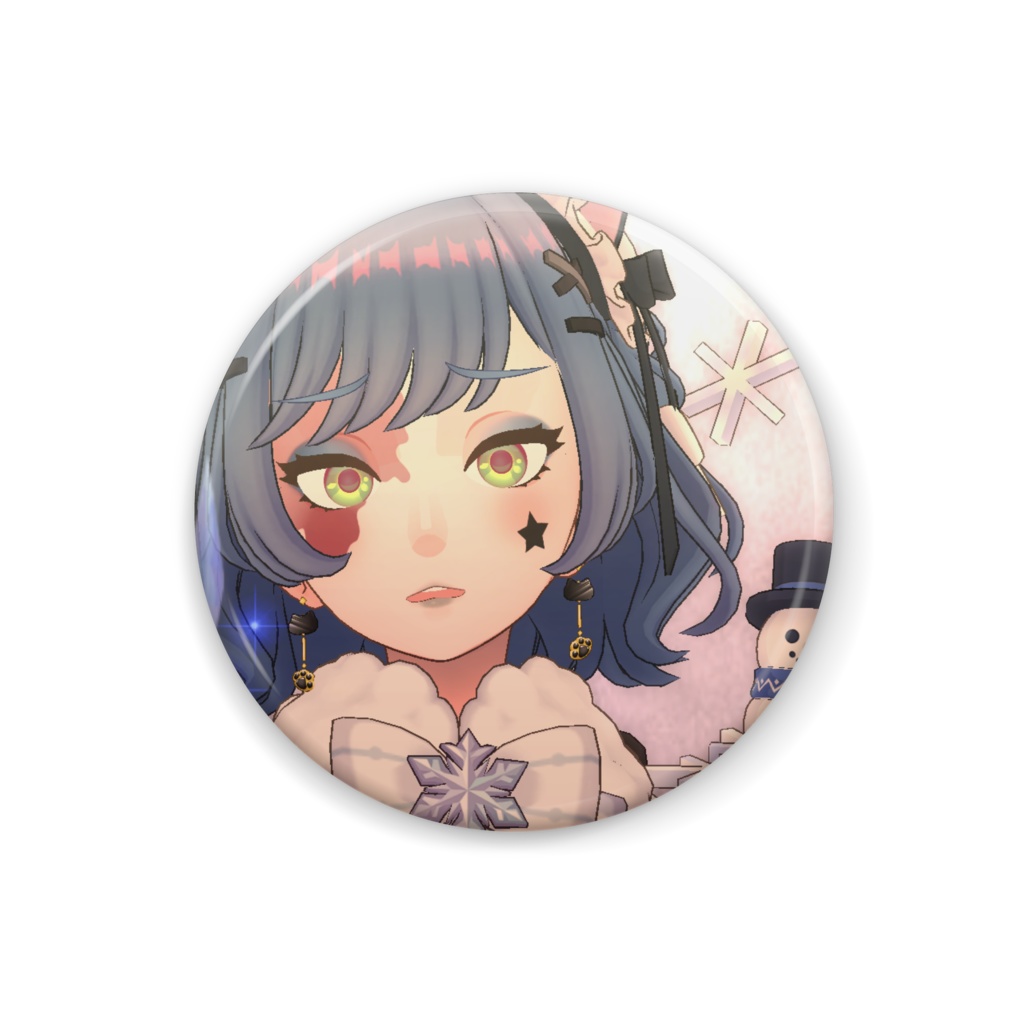 【夜煌ソナ】12月冬コーデ-缶バッジ-G1041