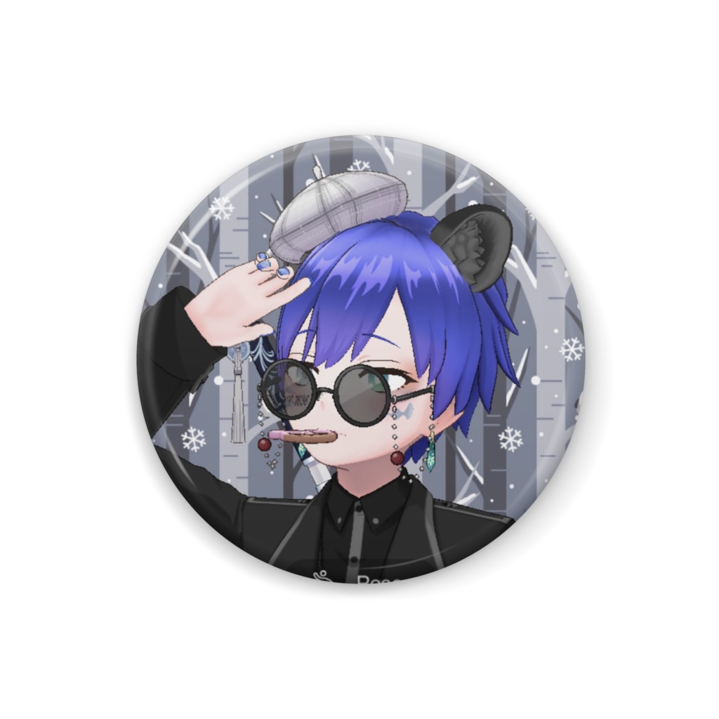 【夜輝】12月冬コーデ-缶バッジ-G1029