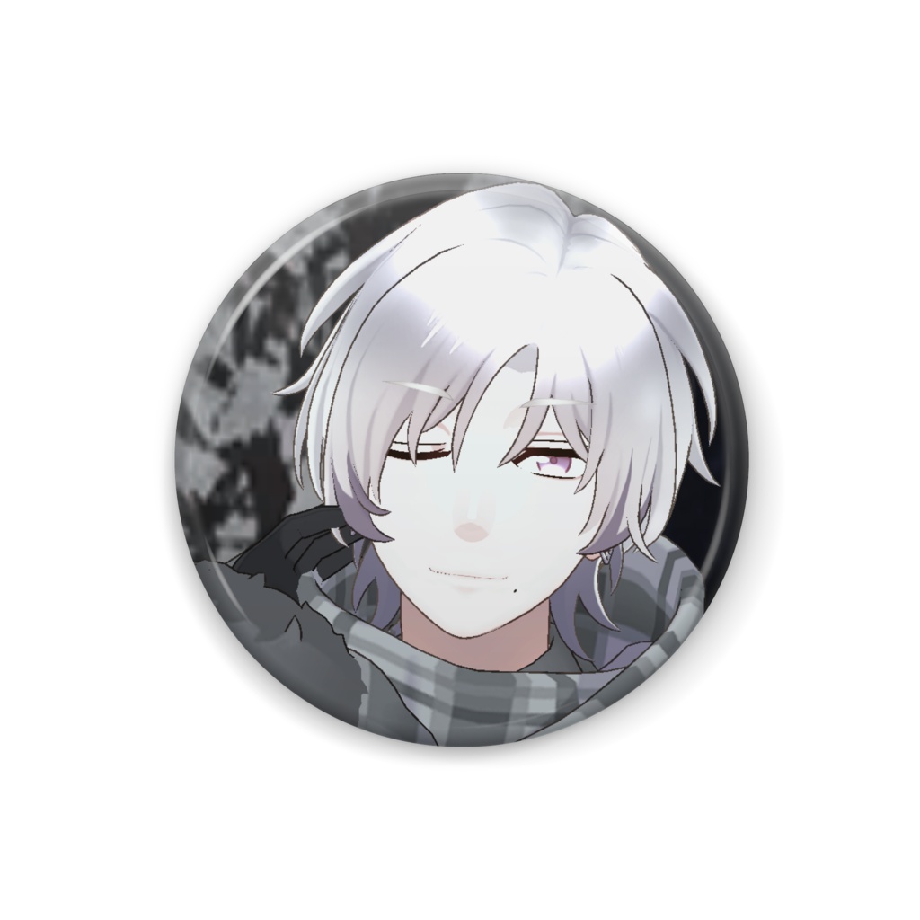 【役立たずのナシオ】12月冬コーデ-缶バッジ-G1045