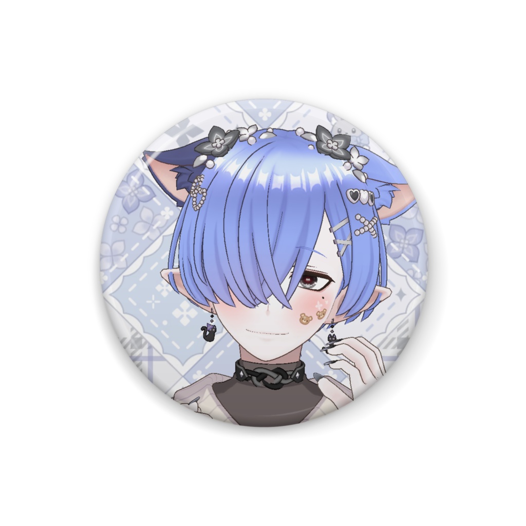 【朔音 たあ】12月冬コーデ-缶バッジ-G0729