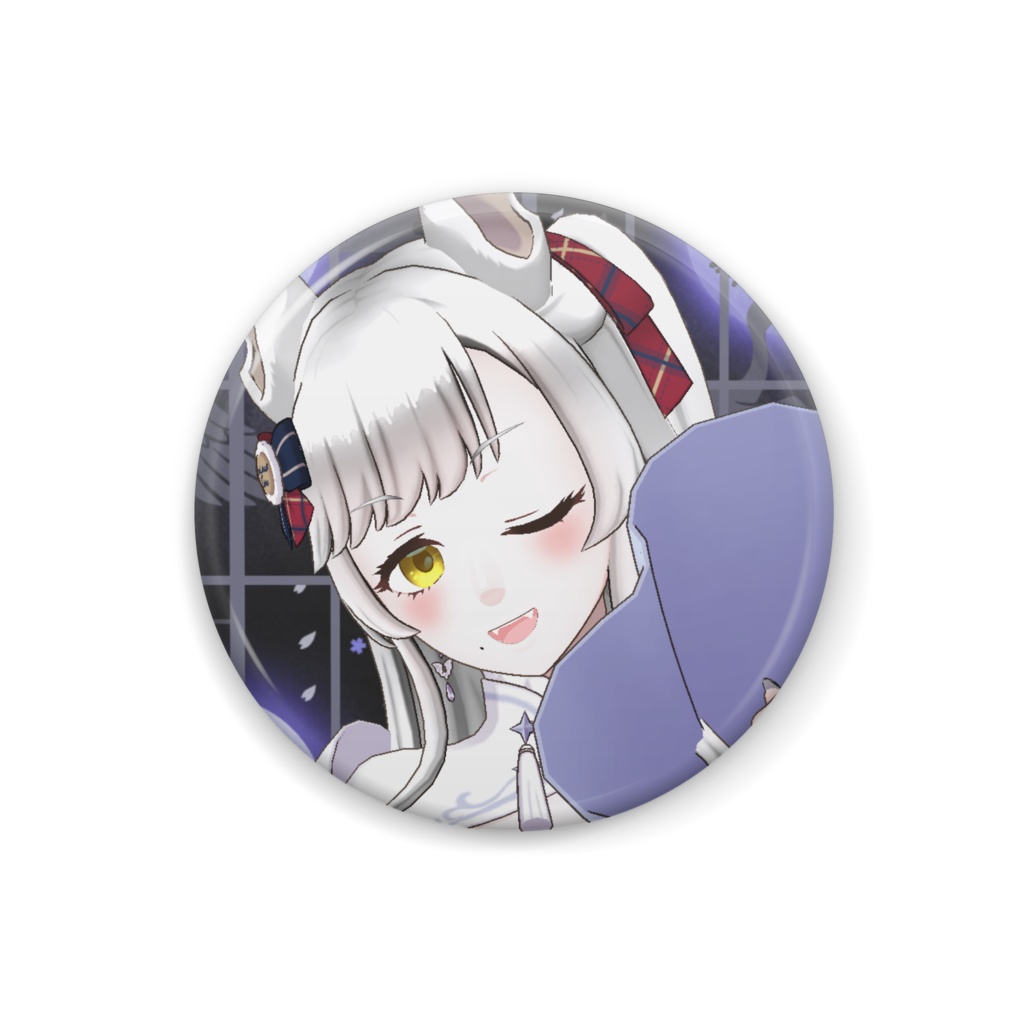 【朱月 よる】12月冬コーデ-缶バッジ-G0772