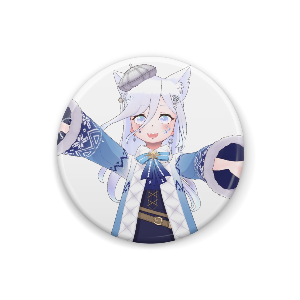 【梦衲もでき】12月冬コーデ-缶バッジ-G1095