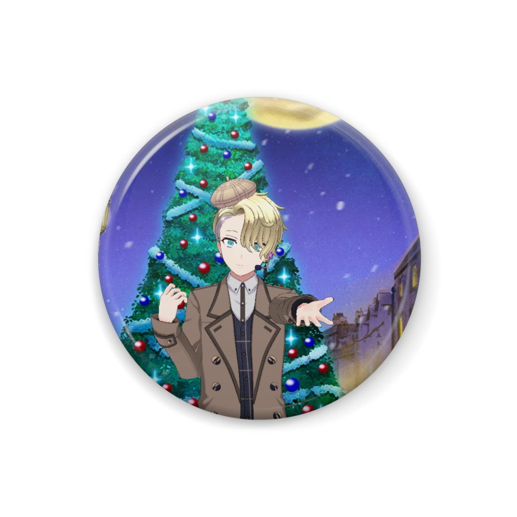 【漣碧湊月】12月冬コーデ-缶バッジ-G1083