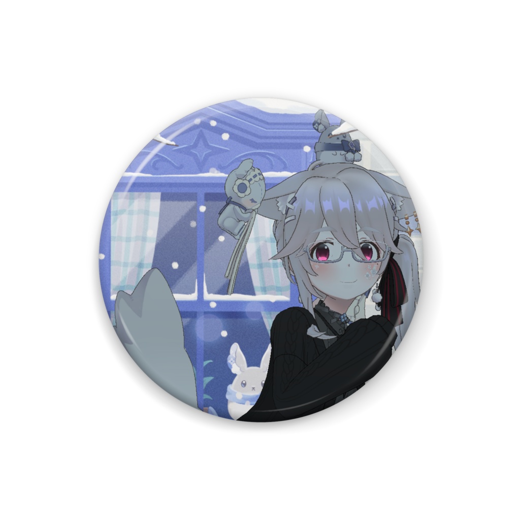 【紫焔紫乃】12月冬コーデ-缶バッジ-G0745