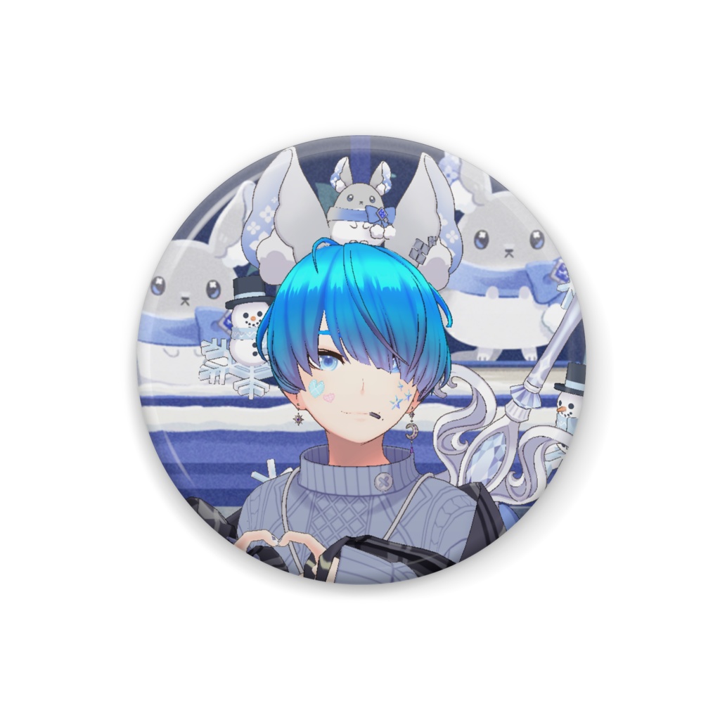 【虚実ヴォイド】12月冬コーデ-缶バッジ-G0647