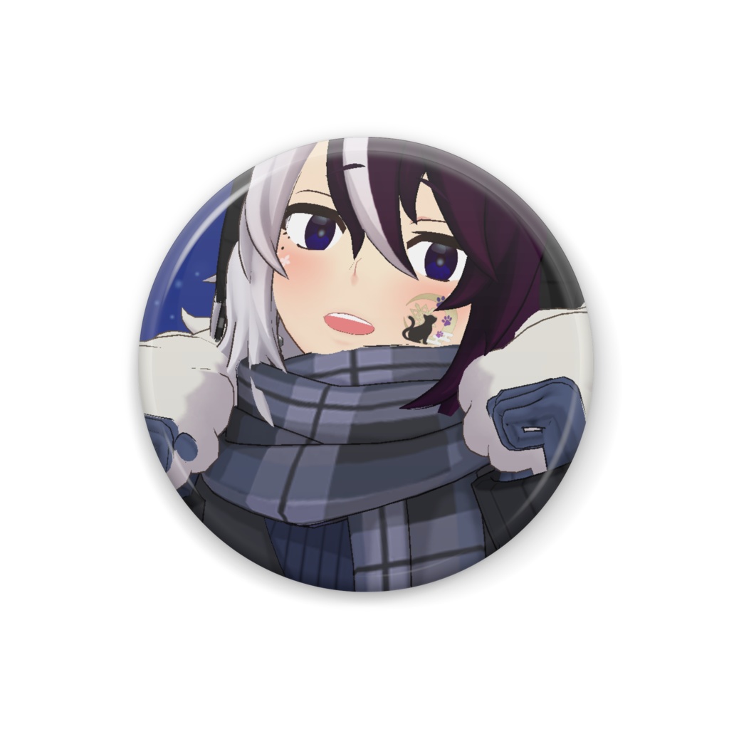 【那月 むん】12月冬コーデ-缶バッジ-G0917