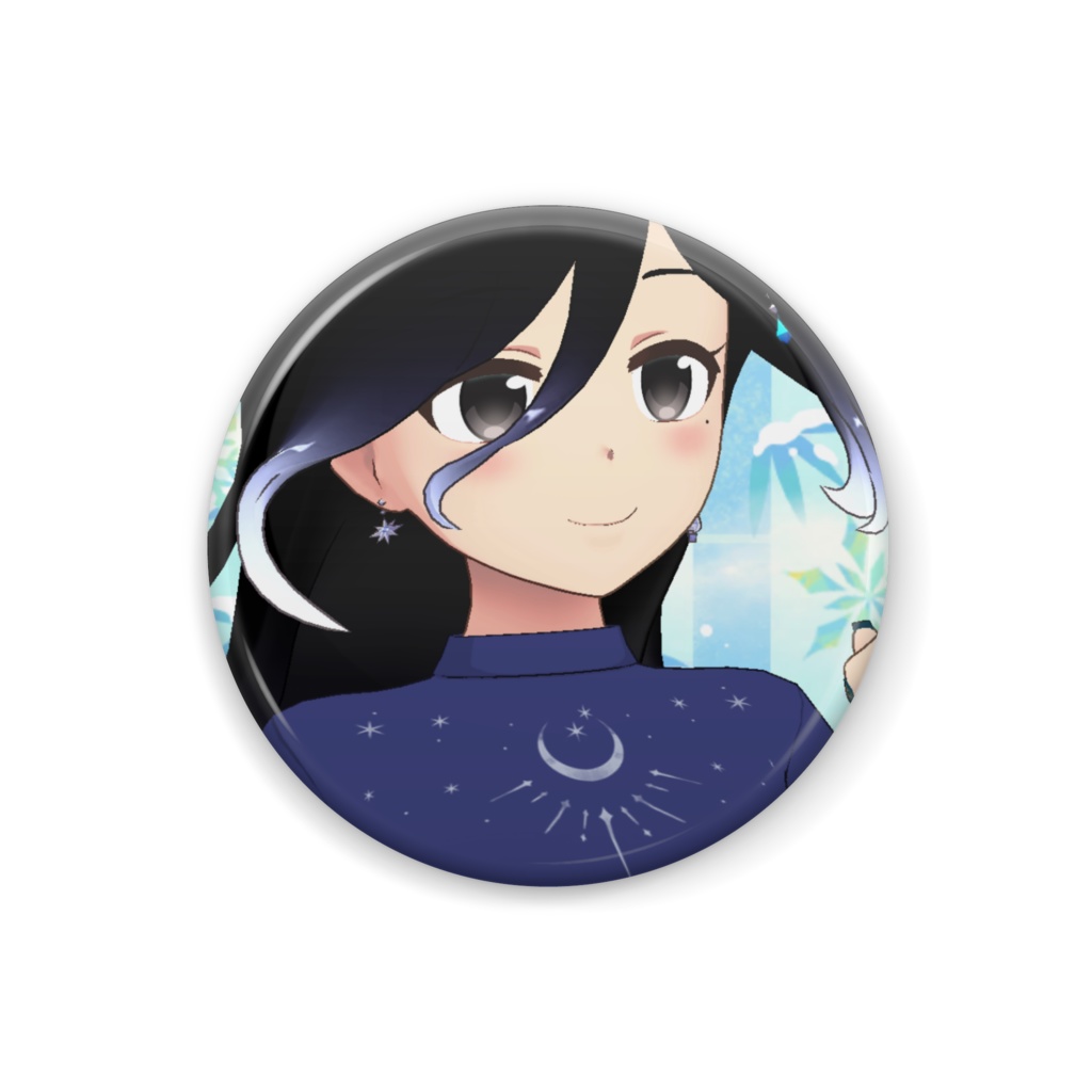 【露草】12月冬コーデ-缶バッジ-G1086