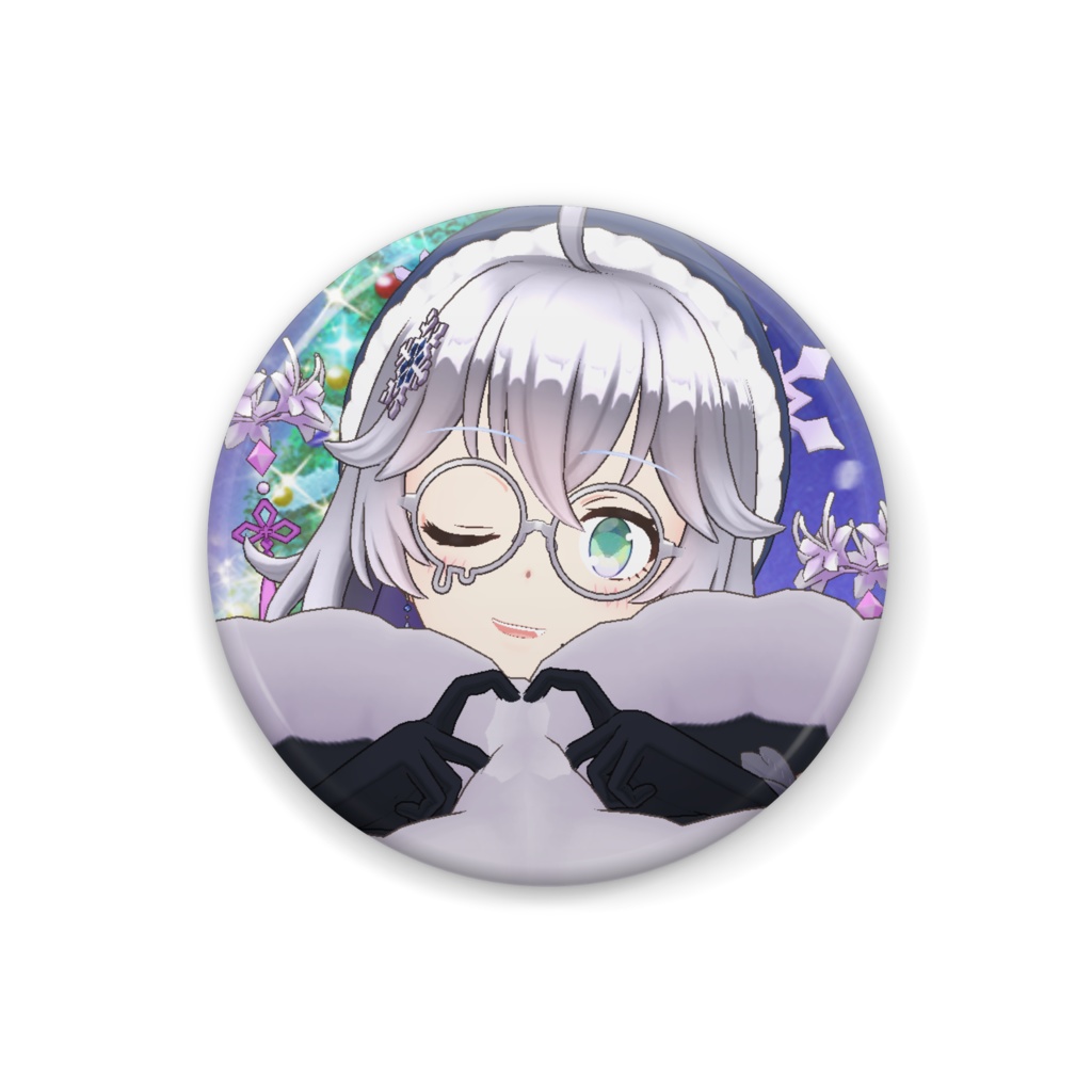 【黒目紅玉(あかめん)】12月冬コーデ-缶バッジ-G0719