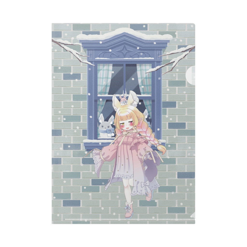 【2-33(ふみみ)】12月冬コーデ-クリアファイル-G0014