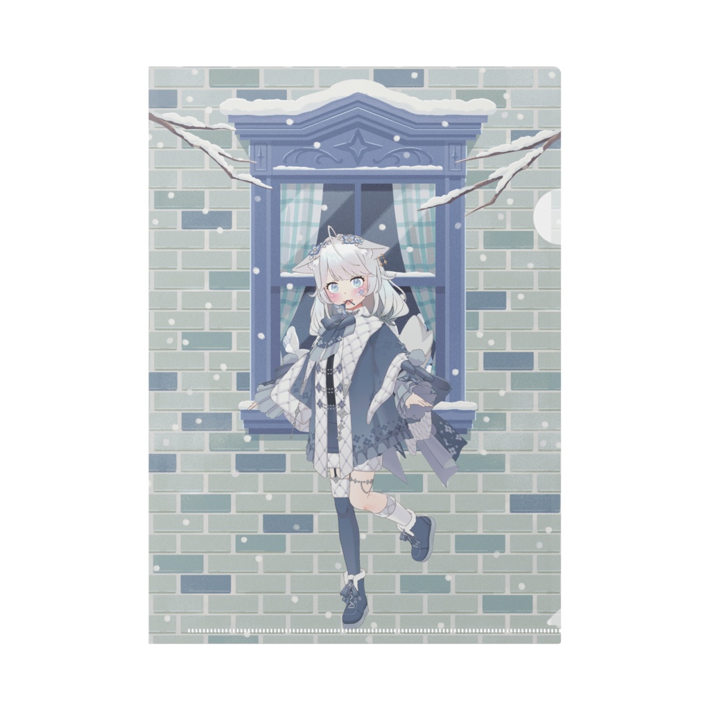 【Wolfネコ】12月冬コーデ-クリアファイル-G0073