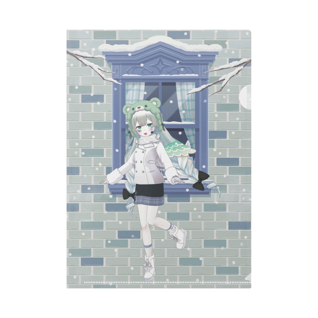 【u】12月冬コーデ-クリアファイル-G0067