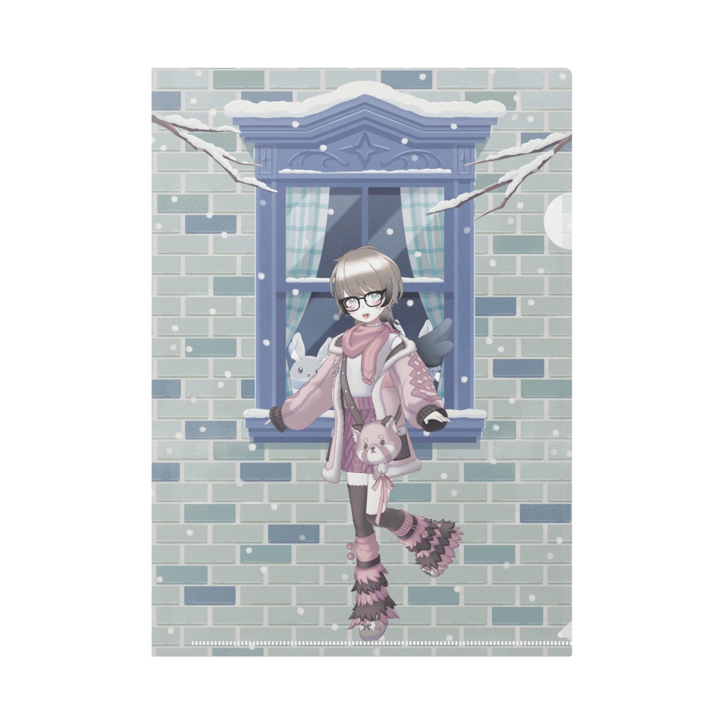 【おこめ】12月冬コーデ-クリアファイル-G0127
