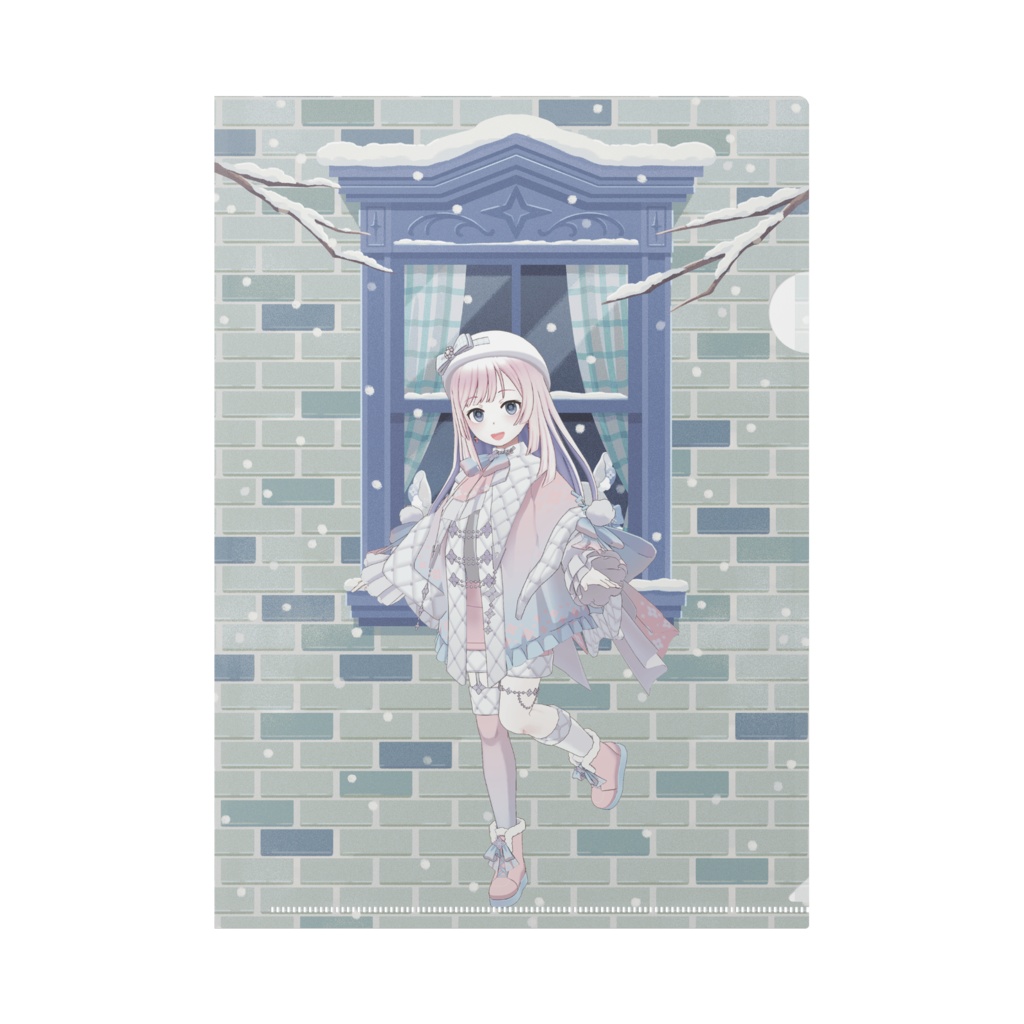 【かもず】12月冬コーデ-クリアファイル-G0154