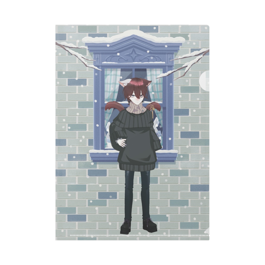 【ことこと】12月冬コーデ-クリアファイル-G0193