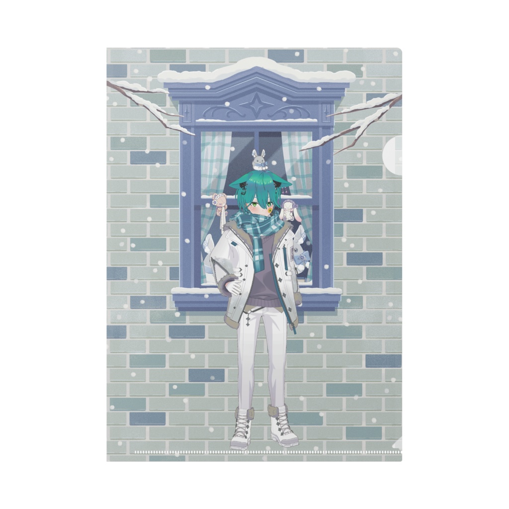【しまんち】12月冬コーデ-クリアファイル-G0223