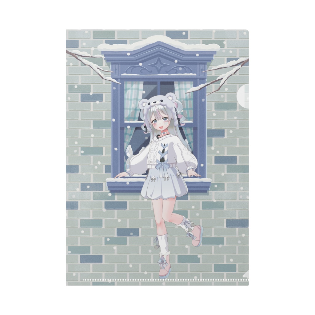【しろころね】12月冬コーデ-クリアファイル-G0236