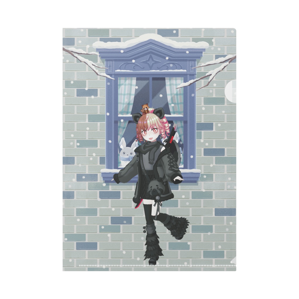 【すっきー】12月冬コーデ-クリアファイル-G0246
