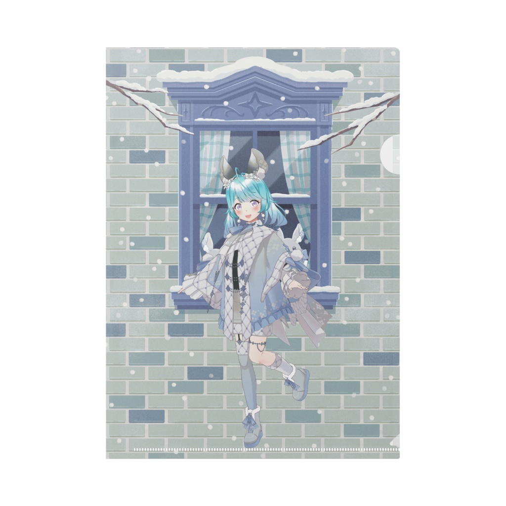【すどうみずは】12月冬コーデ-クリアファイル-G0249