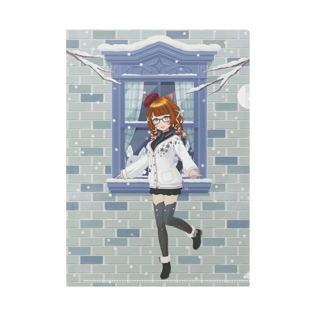 【ちゃも】12月冬コーデ-クリアファイル-G0274