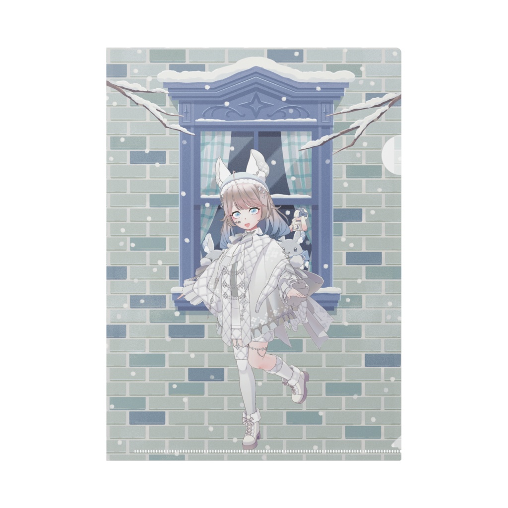 【なちゅ丸】12月冬コーデ-クリアファイル-G0312