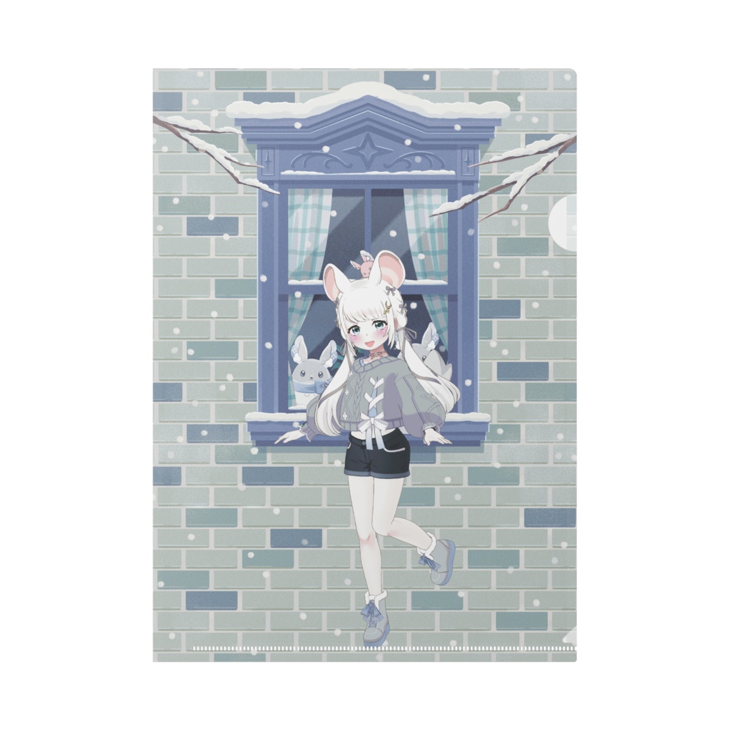 【なこた】12月冬コーデ-クリアファイル-G0311