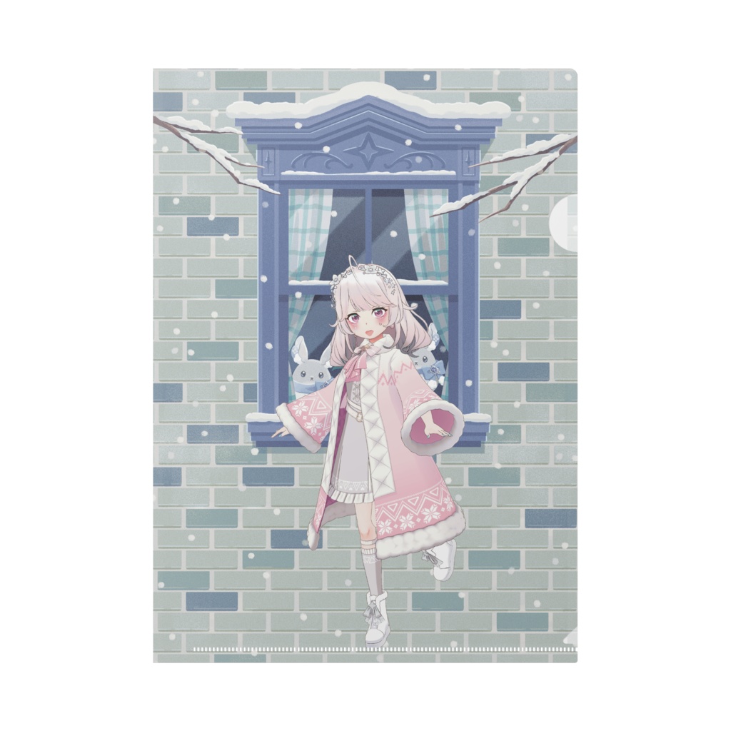 【のこ】12月冬コーデ-クリアファイル-G0353