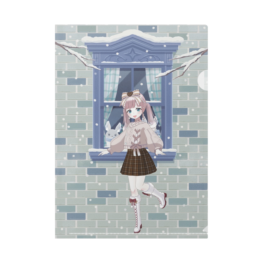【はなまる らら】12月冬コーデ-クリアファイル-G0368