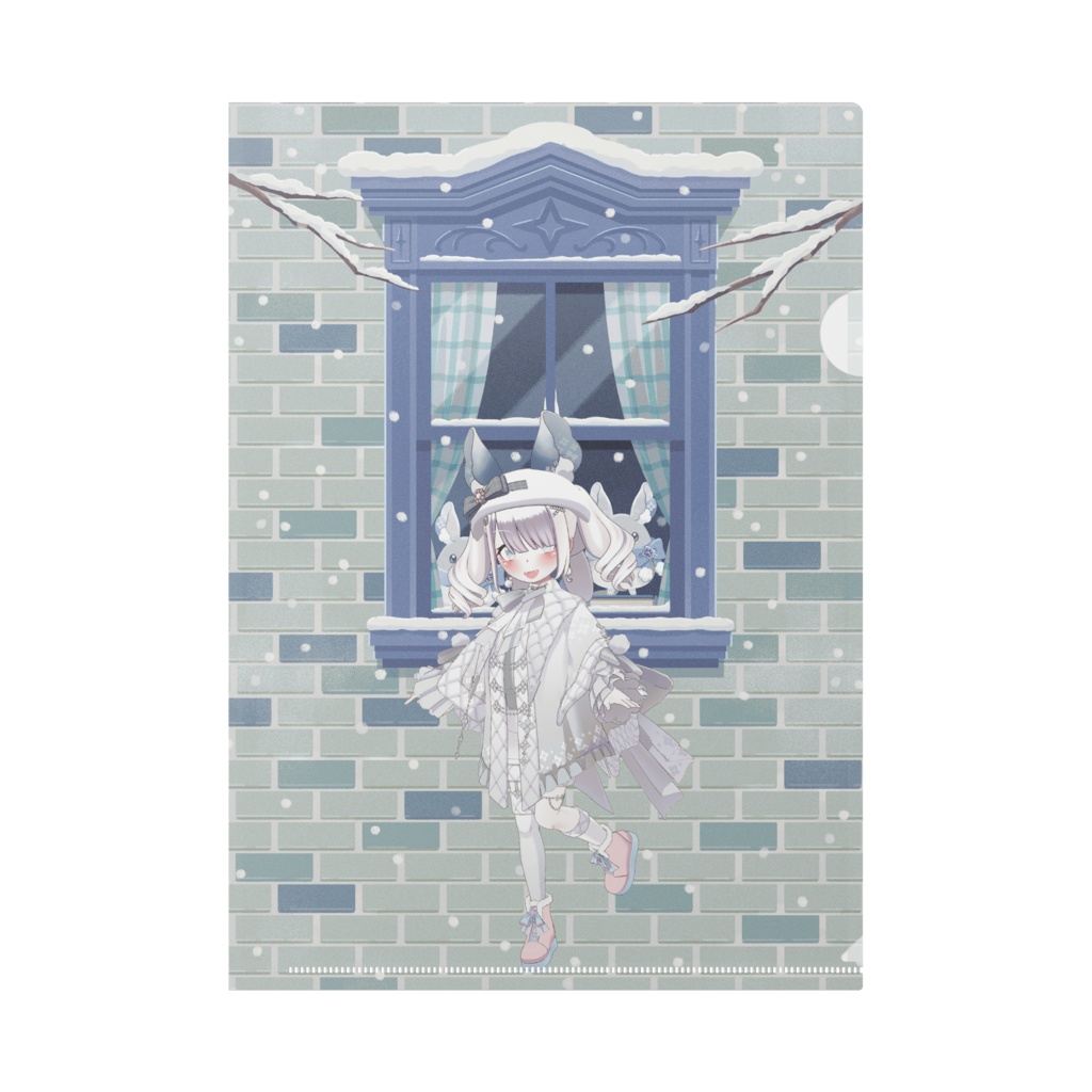 【ぴきちゃん】12月冬コーデ-クリアファイル-G0382