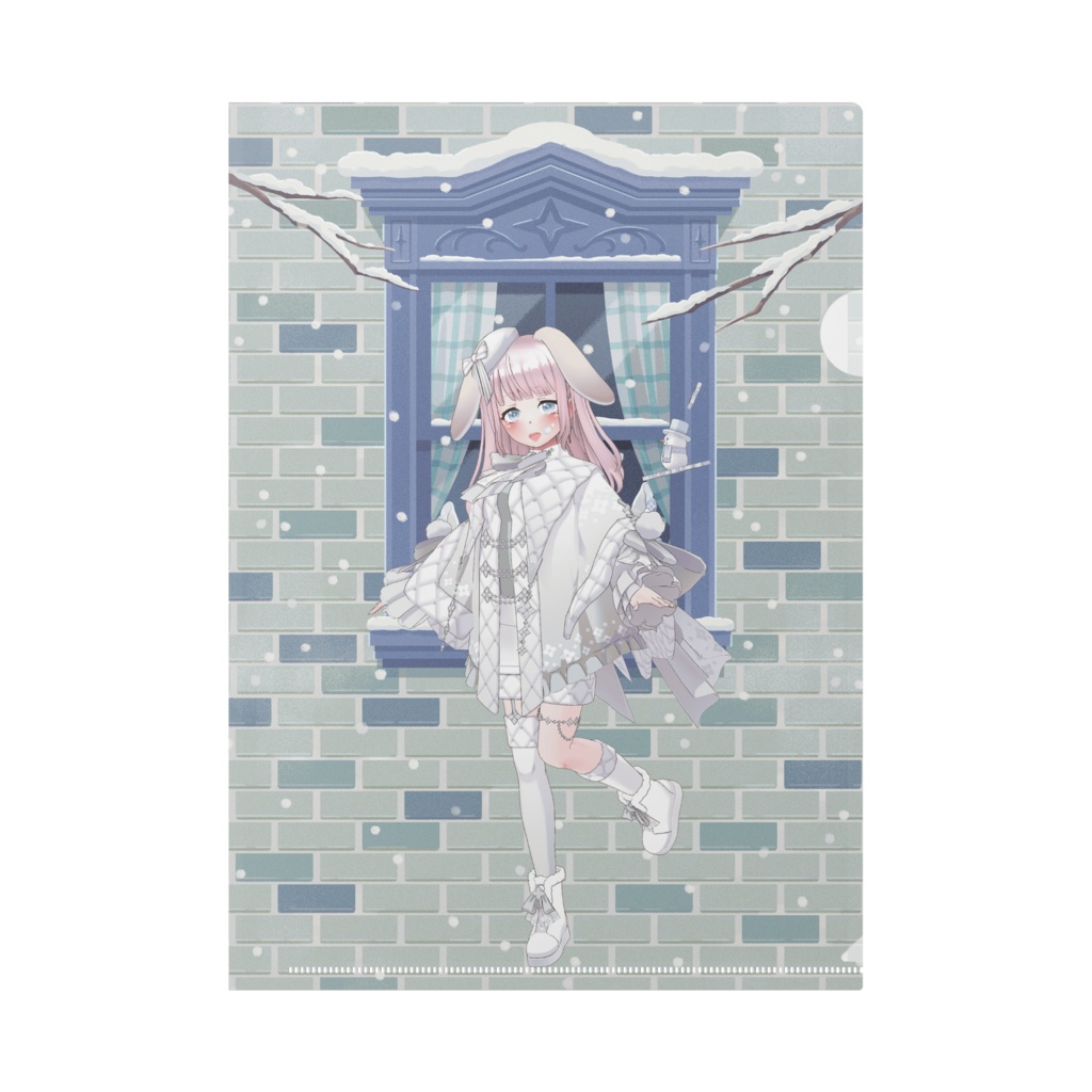 【ぴこち】12月冬コーデ-クリアファイル-G0383