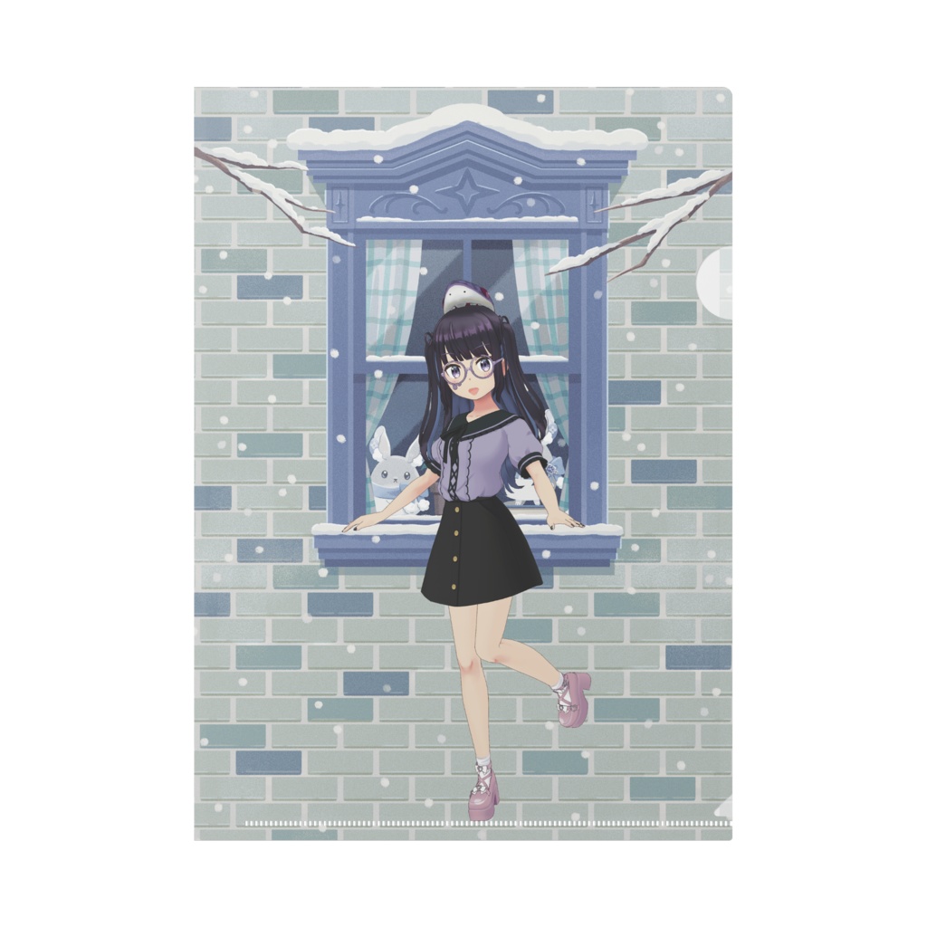 【ぴよち】12月冬コーデ-クリアファイル-G0388