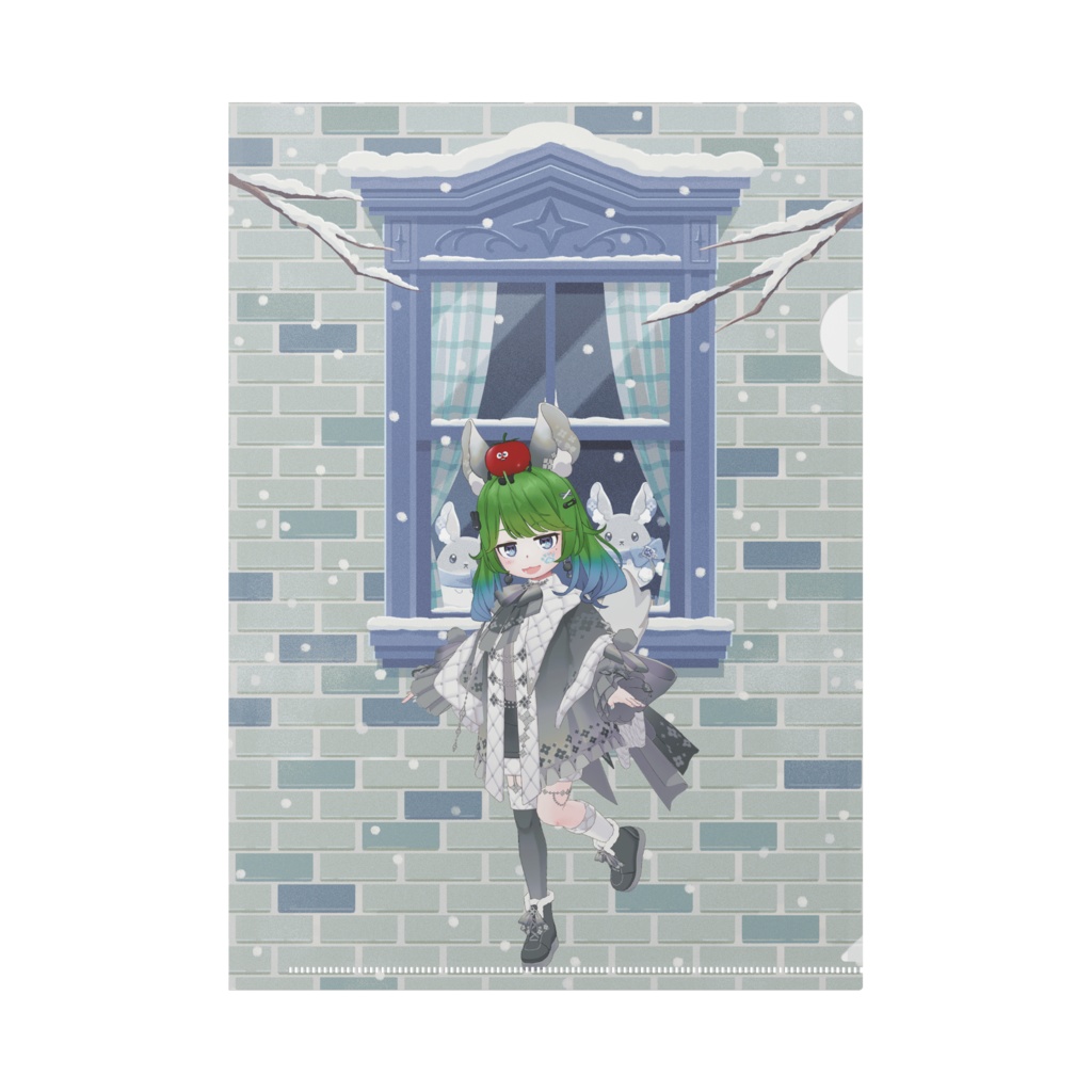 【ぼたもっちゃん】12月冬コーデ-クリアファイル-G0411