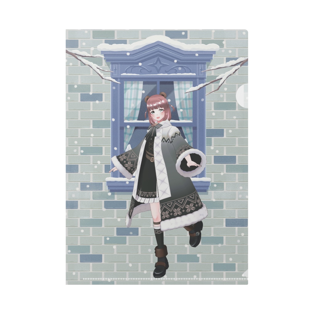 【ぽっぷ】12月冬コーデ-クリアファイル-G0412
