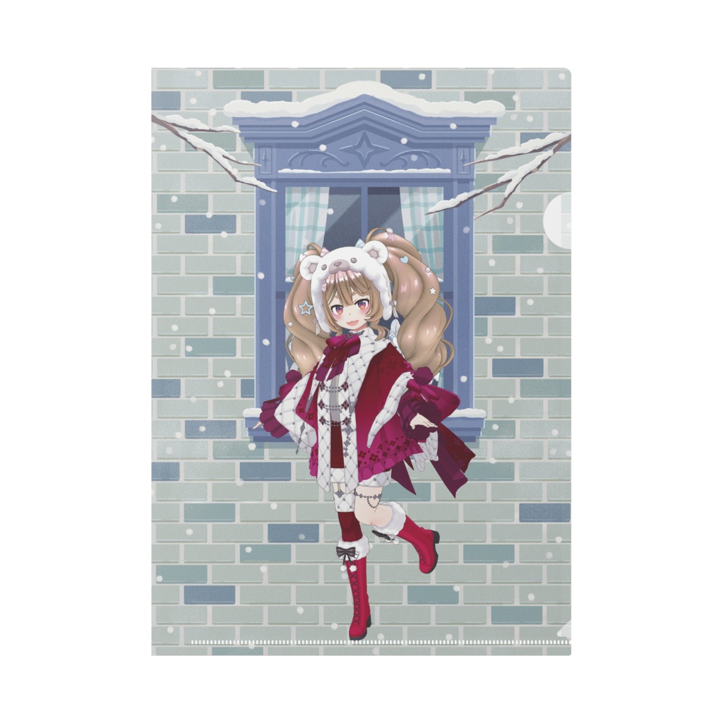 【まおなのだ】12月冬コーデ-クリアファイル-G0419