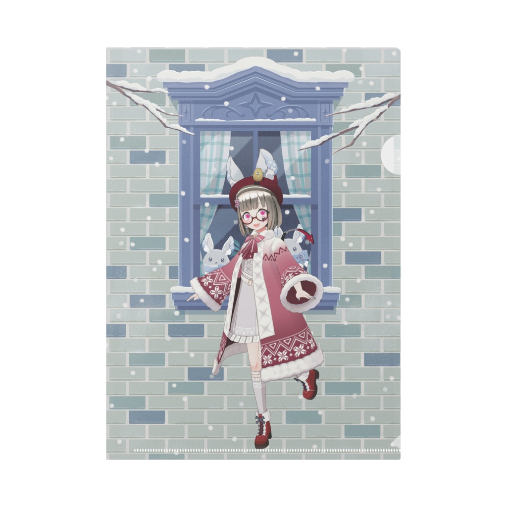 【まーちゃん.J.】12月冬コーデ-クリアファイル-G0417