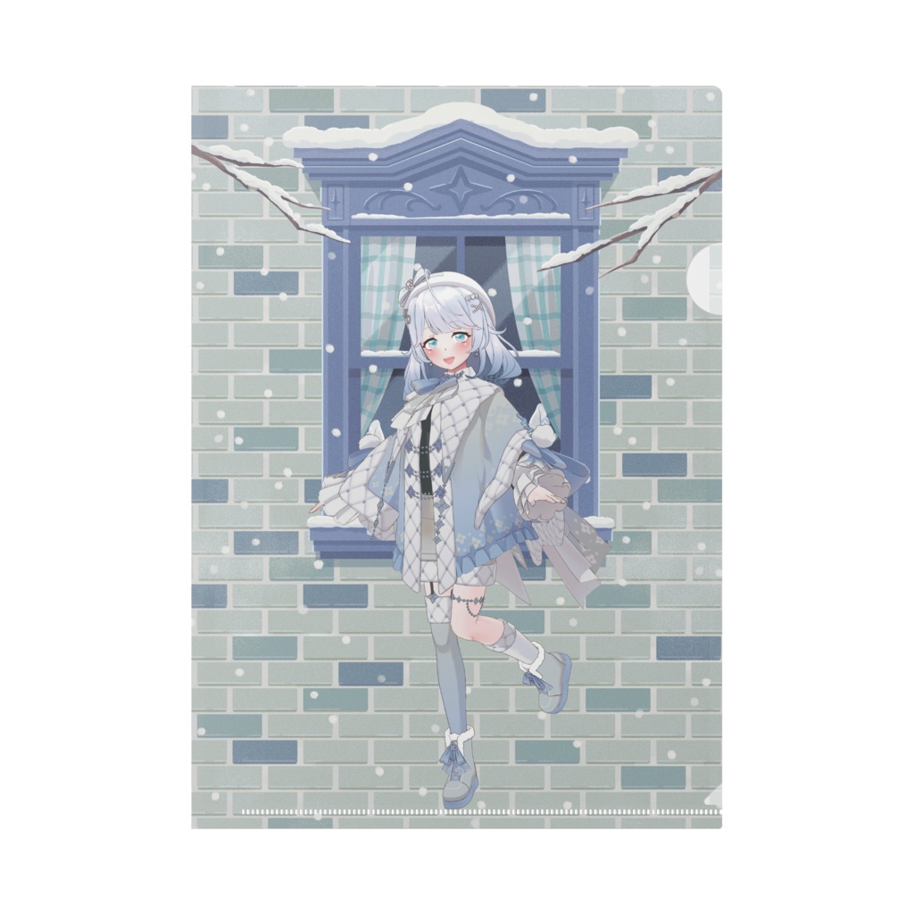 【みぃちゃそ】12月冬コーデ-クリアファイル-G0439