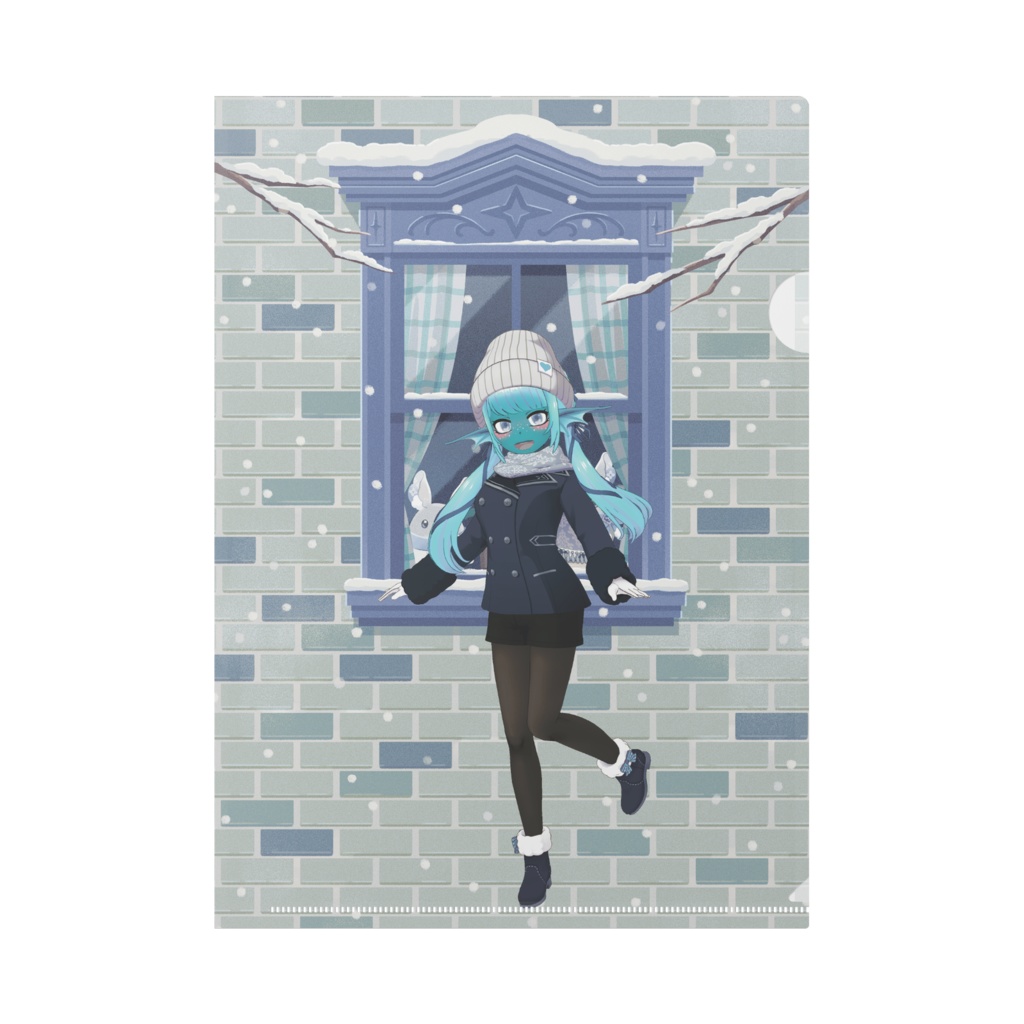 【みつお】12月冬コーデ-クリアファイル-G0451