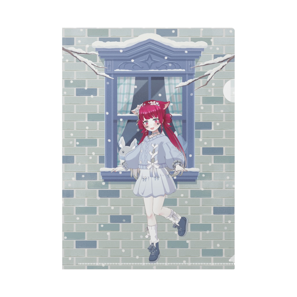 【みの】12月冬コーデ-クリアファイル-G0460