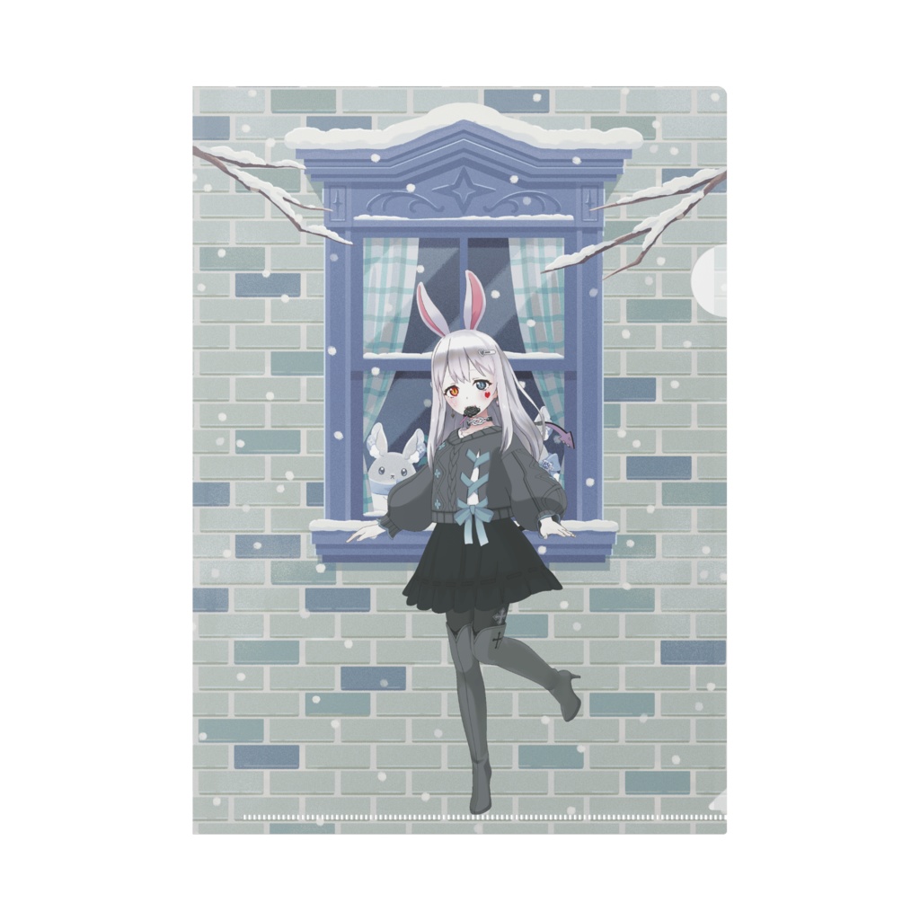 【みみ】12月冬コーデ-クリアファイル-G0462