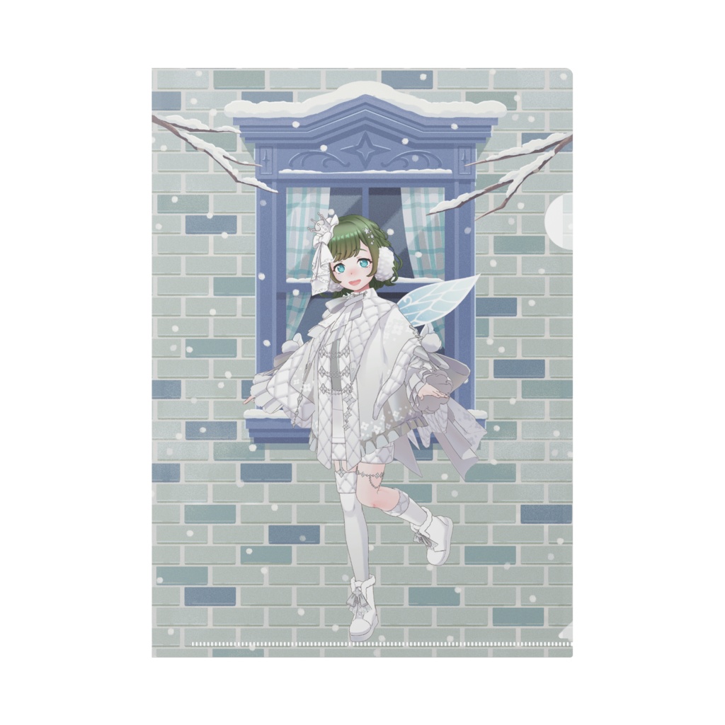 【めば】12月冬コーデ-クリアファイル-G0479