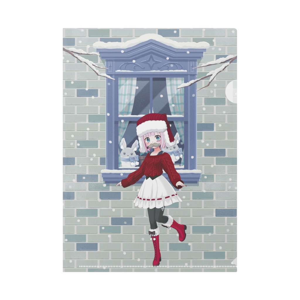 【もちゃ】12月冬コーデ-クリアファイル-G0483