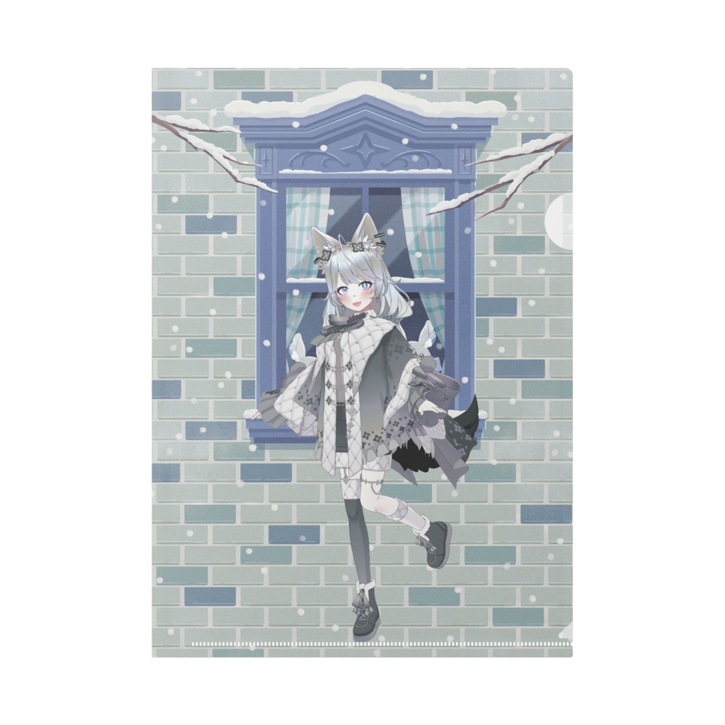 【ゆきまろ。】12月冬コーデ-クリアファイル-G0503