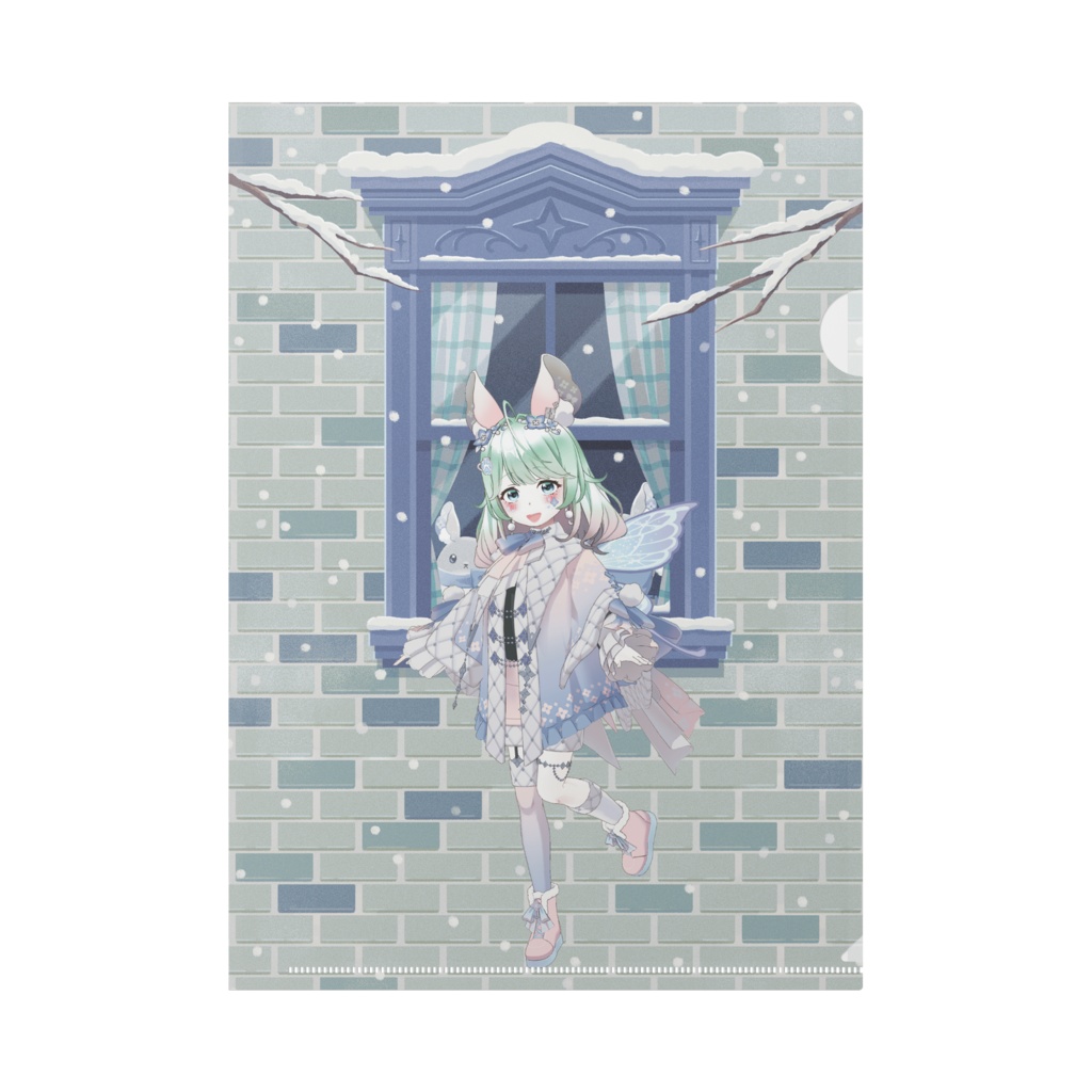 【ゆず】12月冬コーデ-クリアファイル-G0505