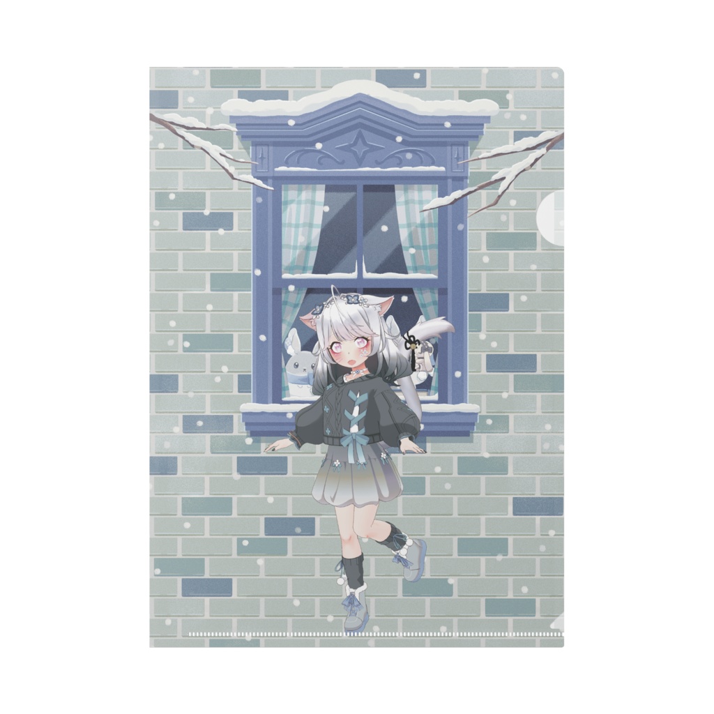 【よっちゃん】12月冬コーデ-クリアファイル-G0521