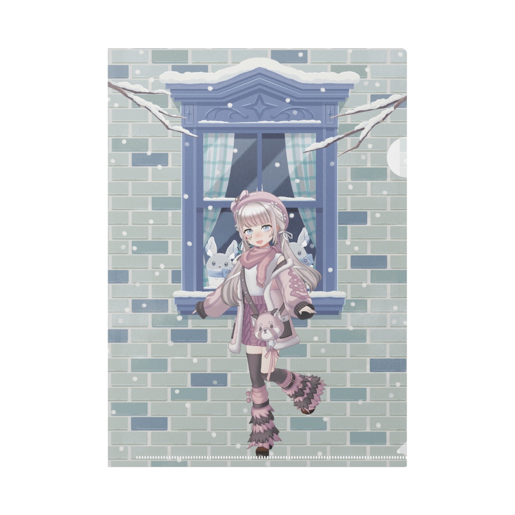 【らい】12月冬コーデ-クリアファイル-G0523