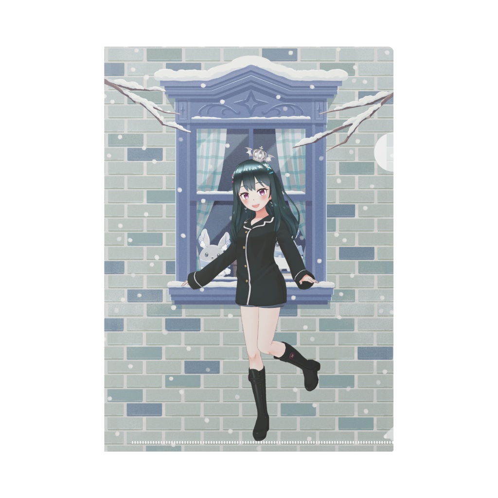 【らすちゃ】12月冬コーデ-クリアファイル-G0528
