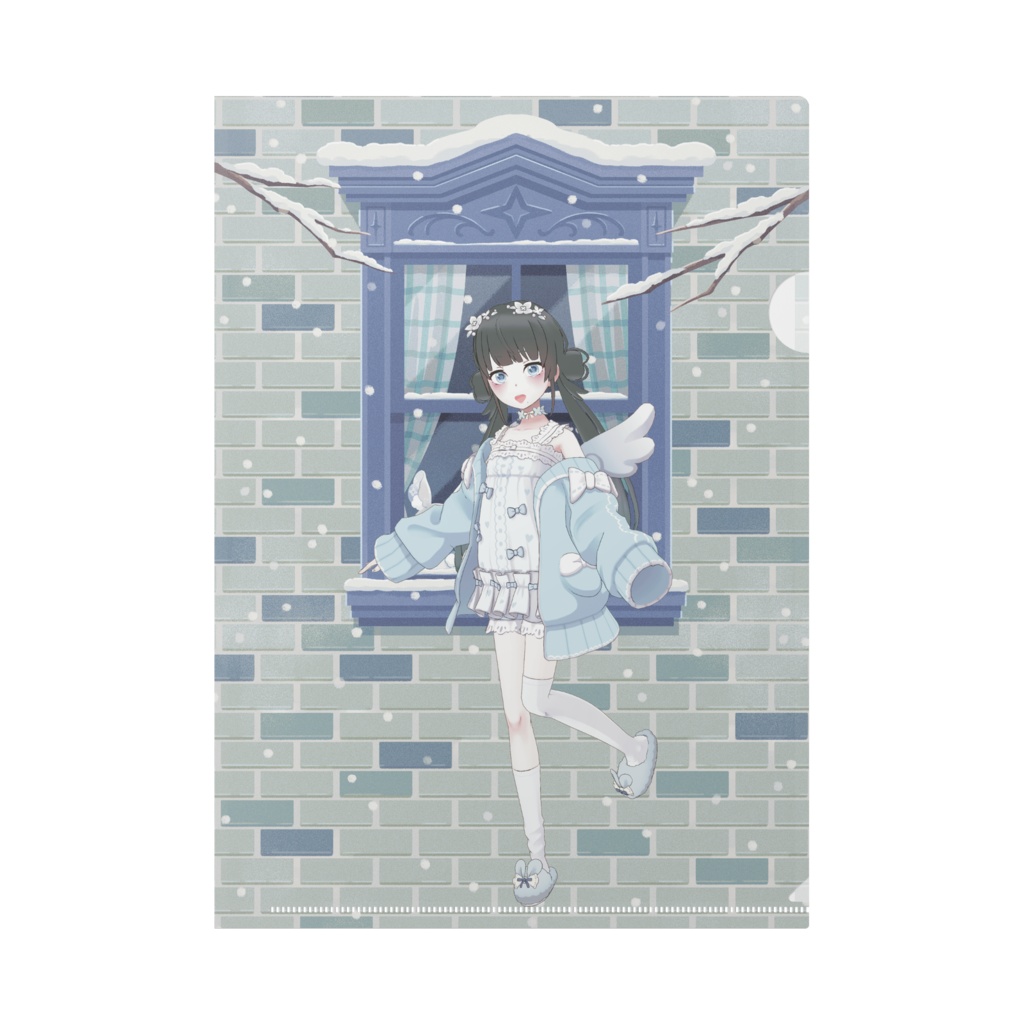 【りいな】12月冬コーデ-クリアファイル-G0536