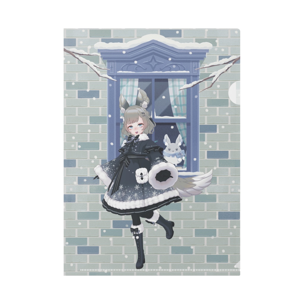 【りこ】12月冬コーデ-クリアファイル-G0541