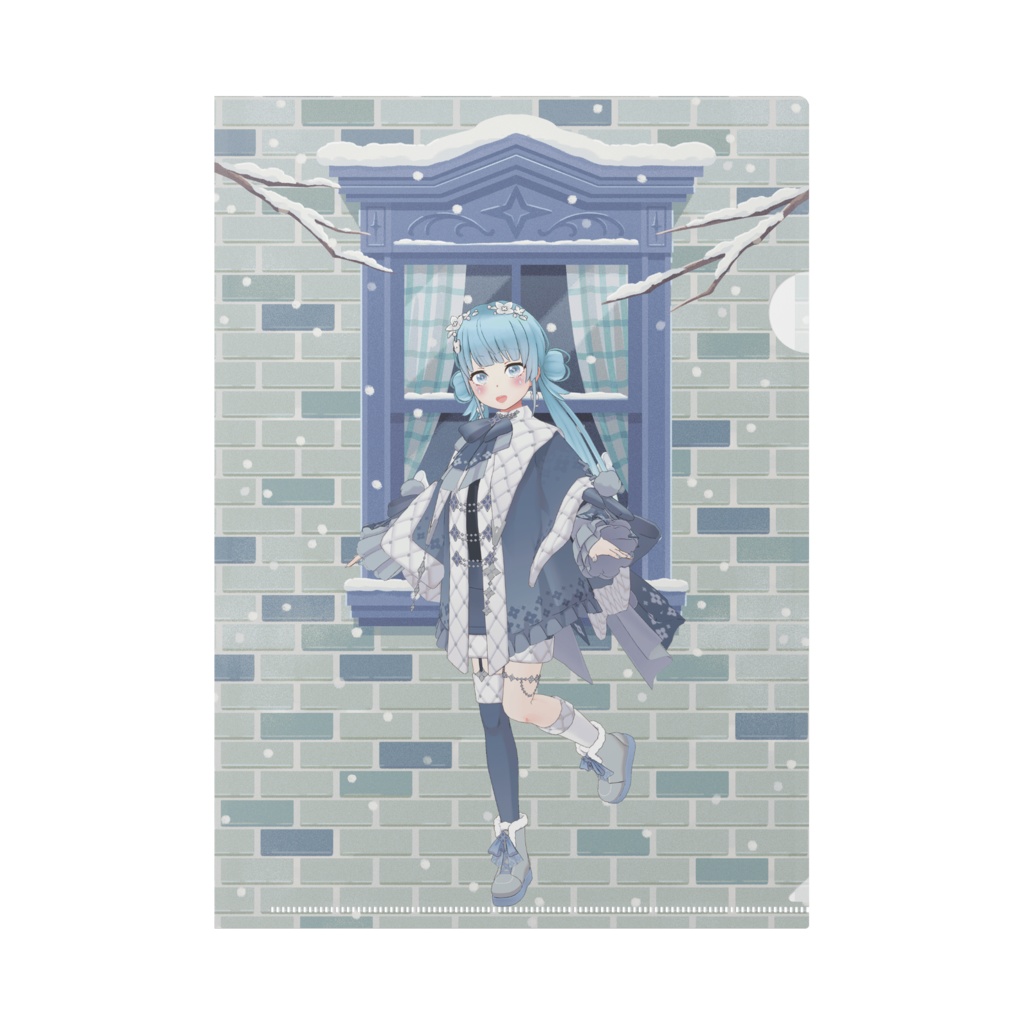 【ろじ】12月冬コーデ-クリアファイル-G0553