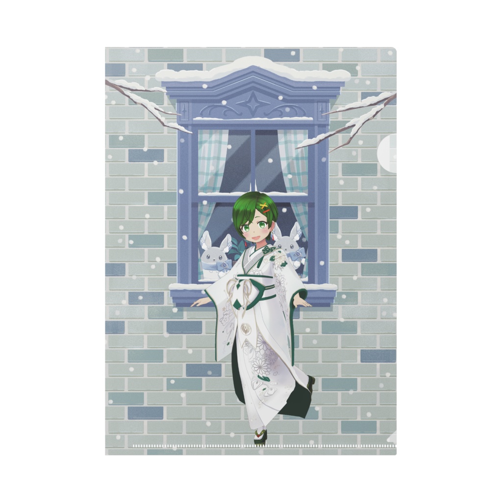 【わかば】12月冬コーデ-クリアファイル-G0561