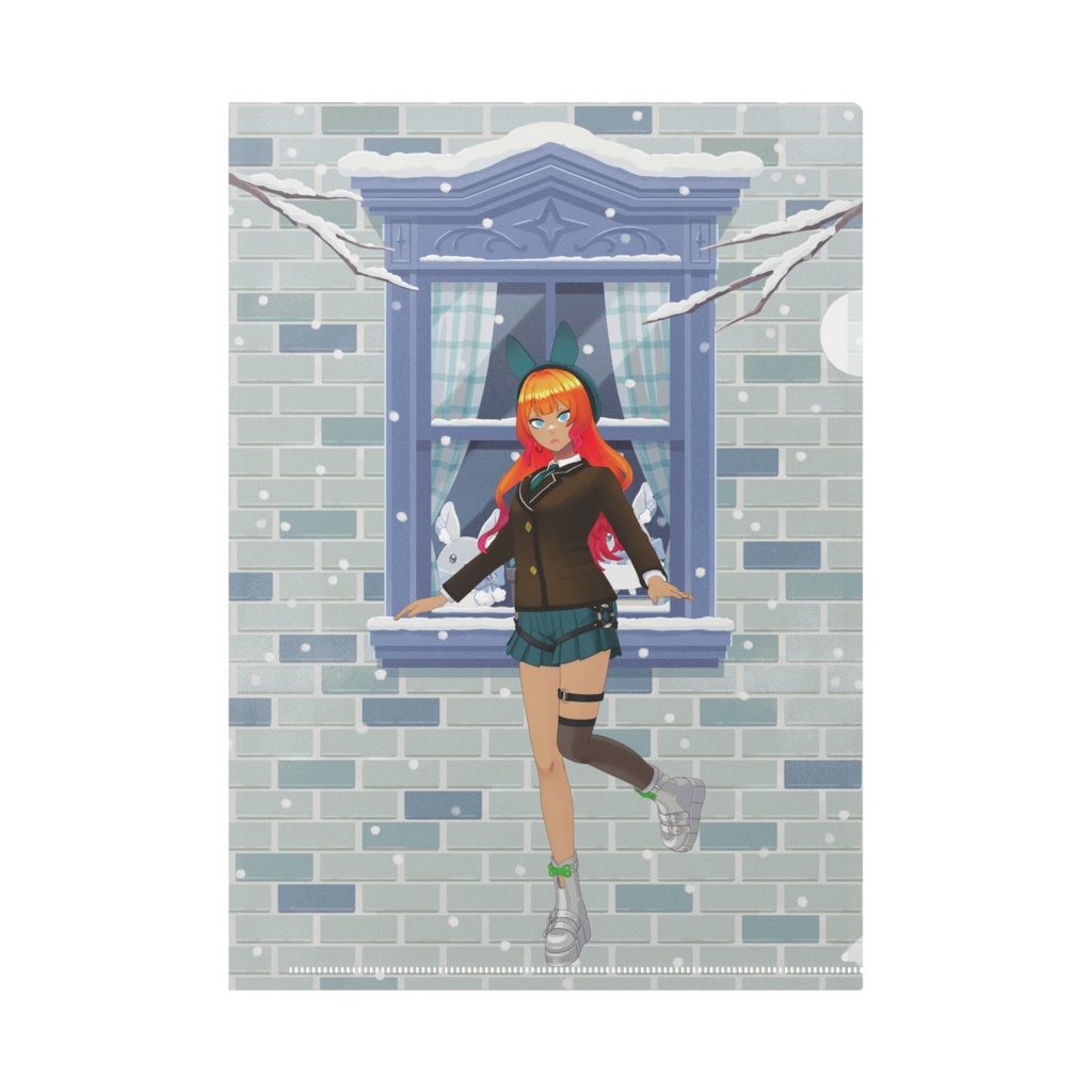 【わたあめゆめ】12月冬コーデ-クリアファイル-G0562